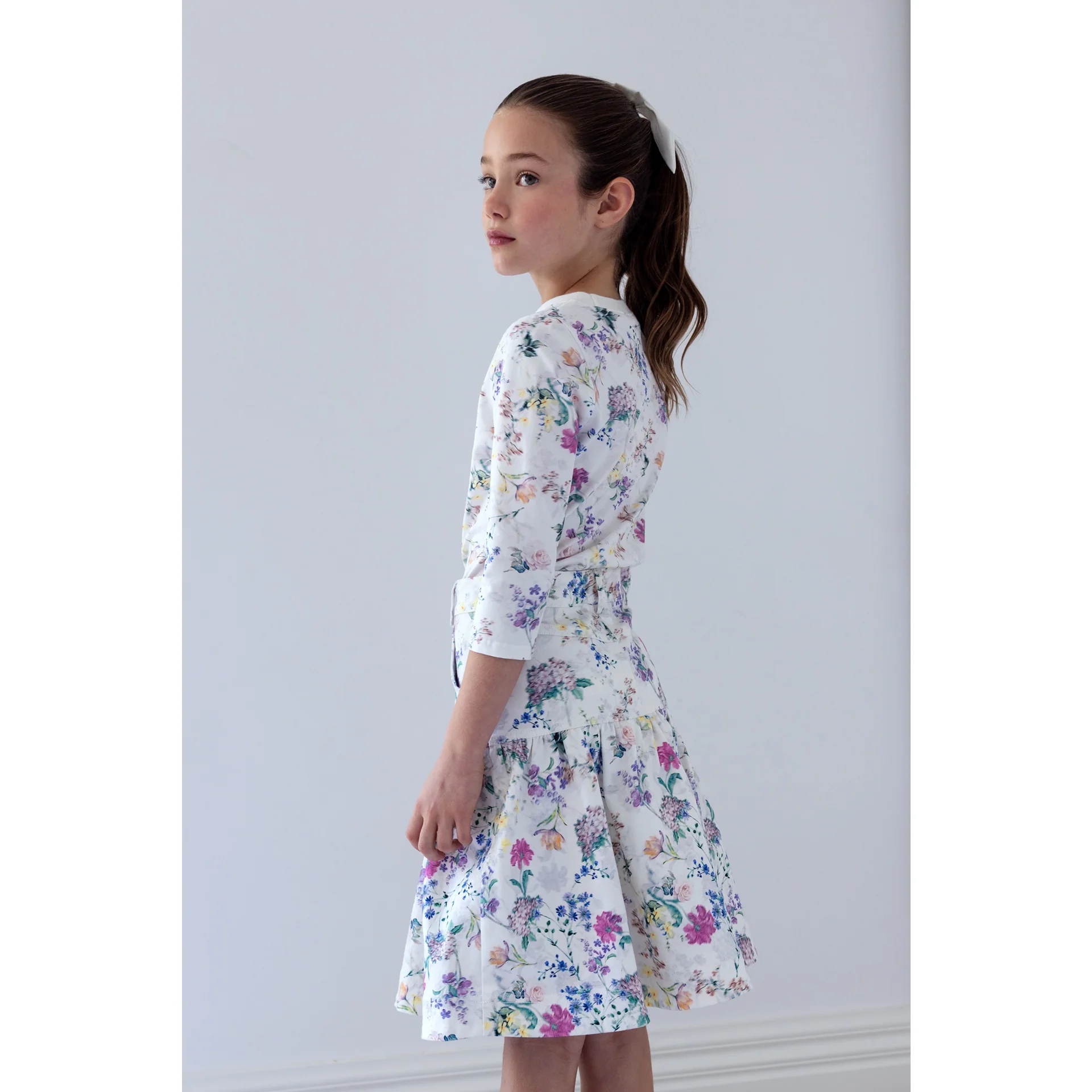 Steph Garden Print Denim Skirt (8234S) - Image 2