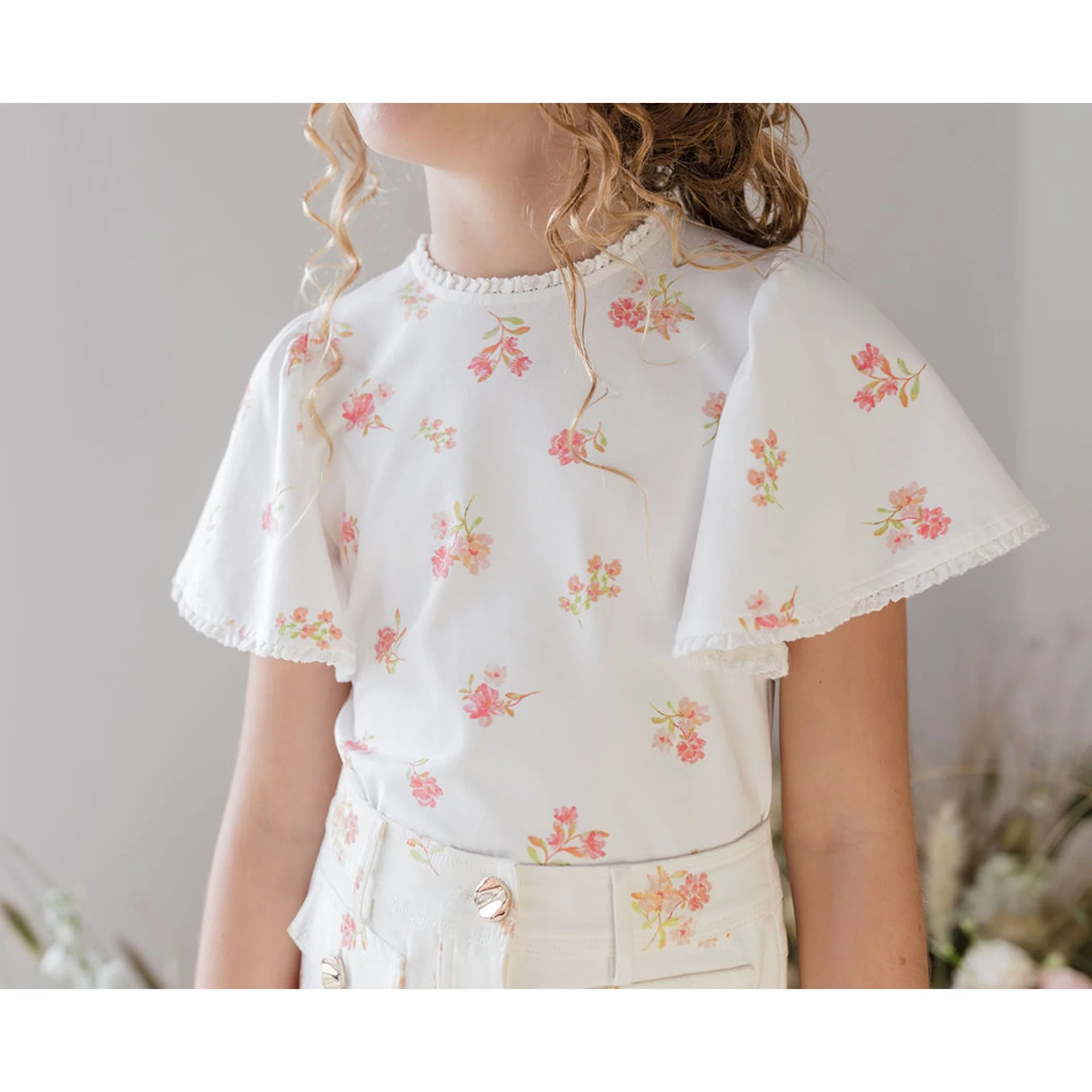 Steph Petite Rose T-shirt LONG SLEEVE - Image 2