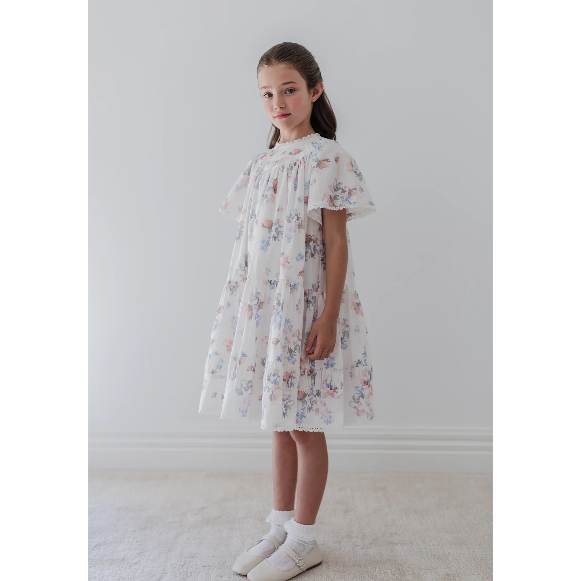 Steph Flutter Floral Print Voile Dress (8212D) - Image 2