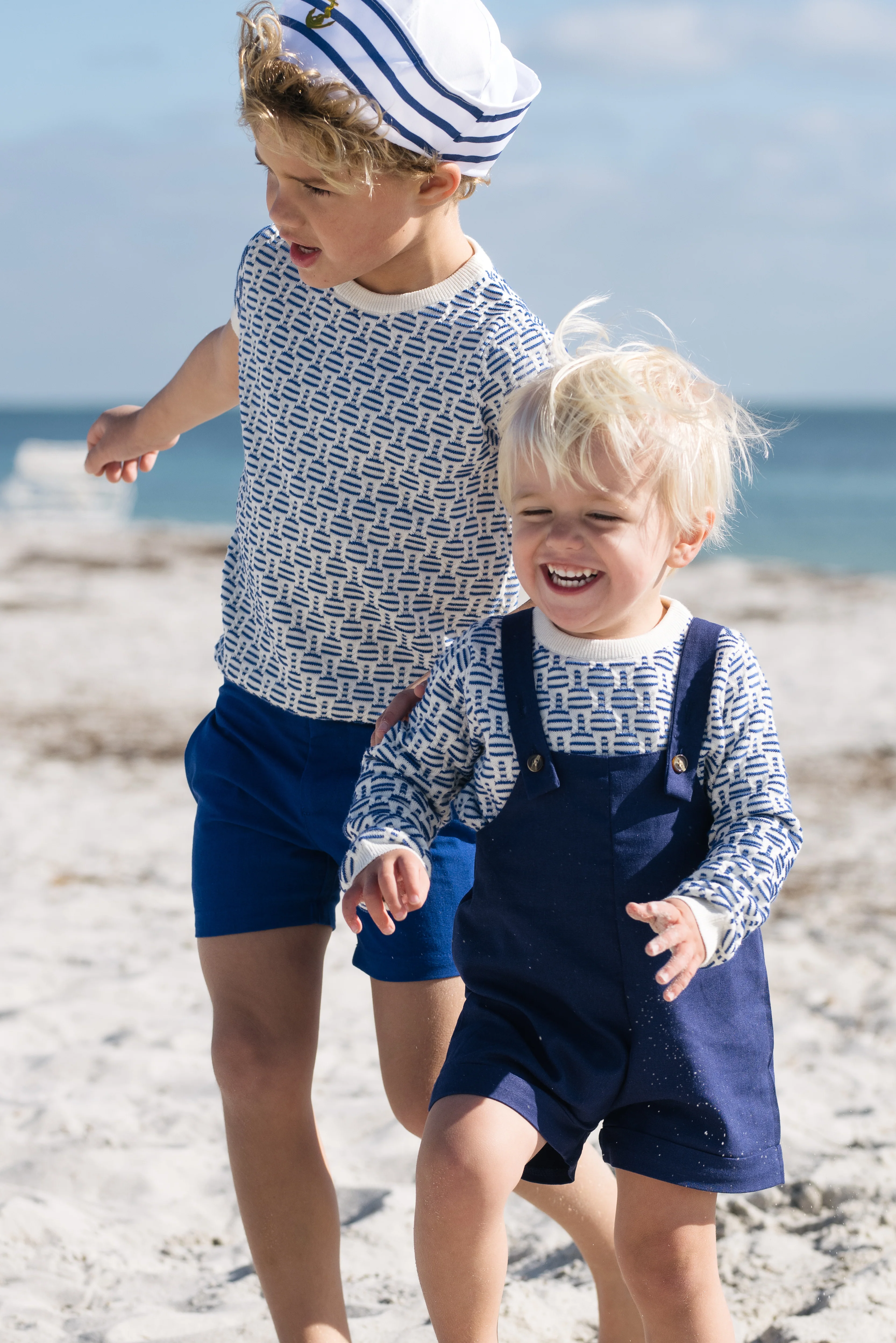 Sweet Threads Cobalt Blue Franklin Romper - Image 3