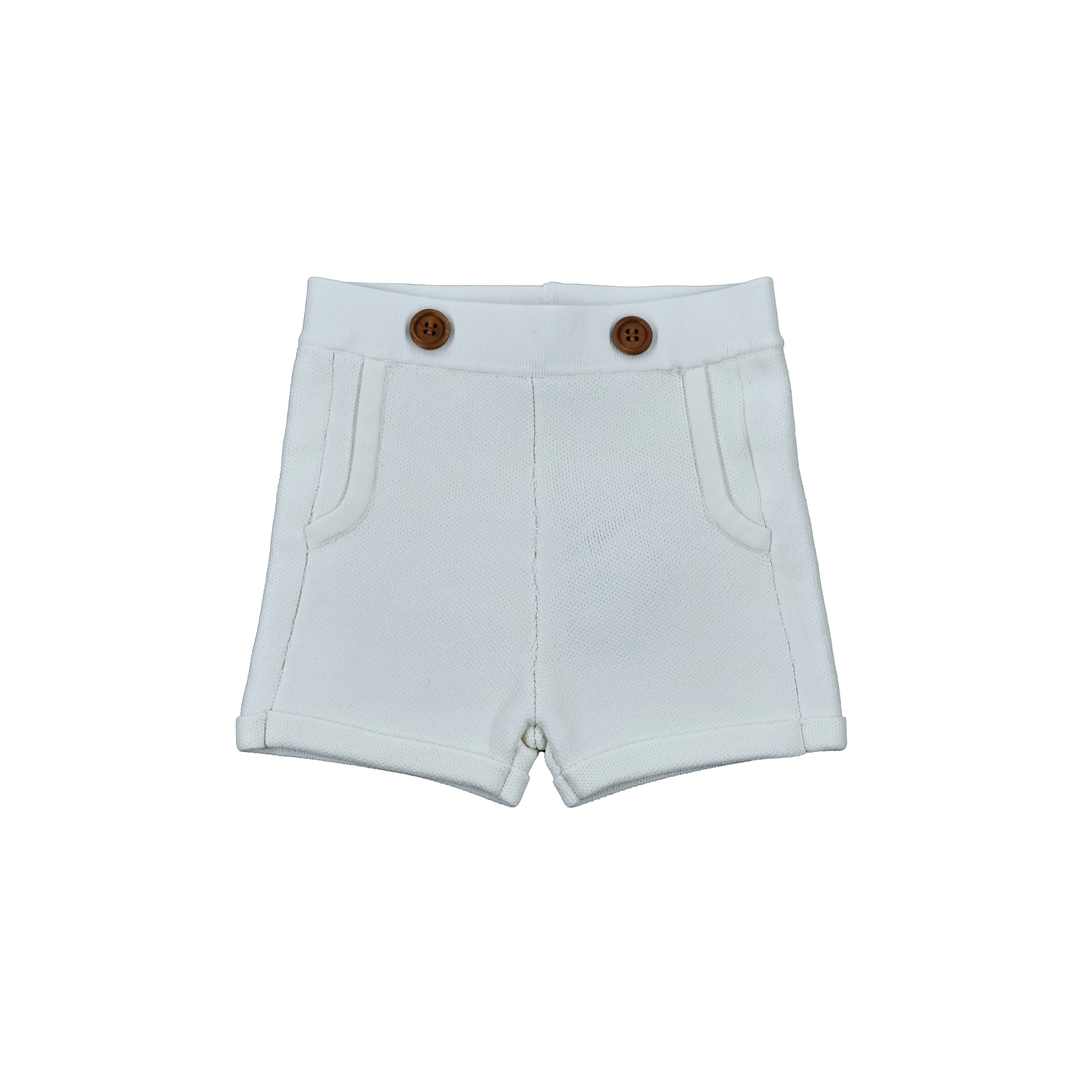 Sweet Threads Off-White Ace Shorts Knit