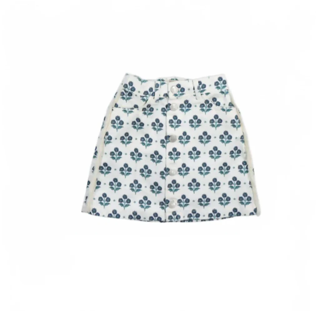 The New Society Eleni Special Skirt Hyacinth Print KNEE LENGTH