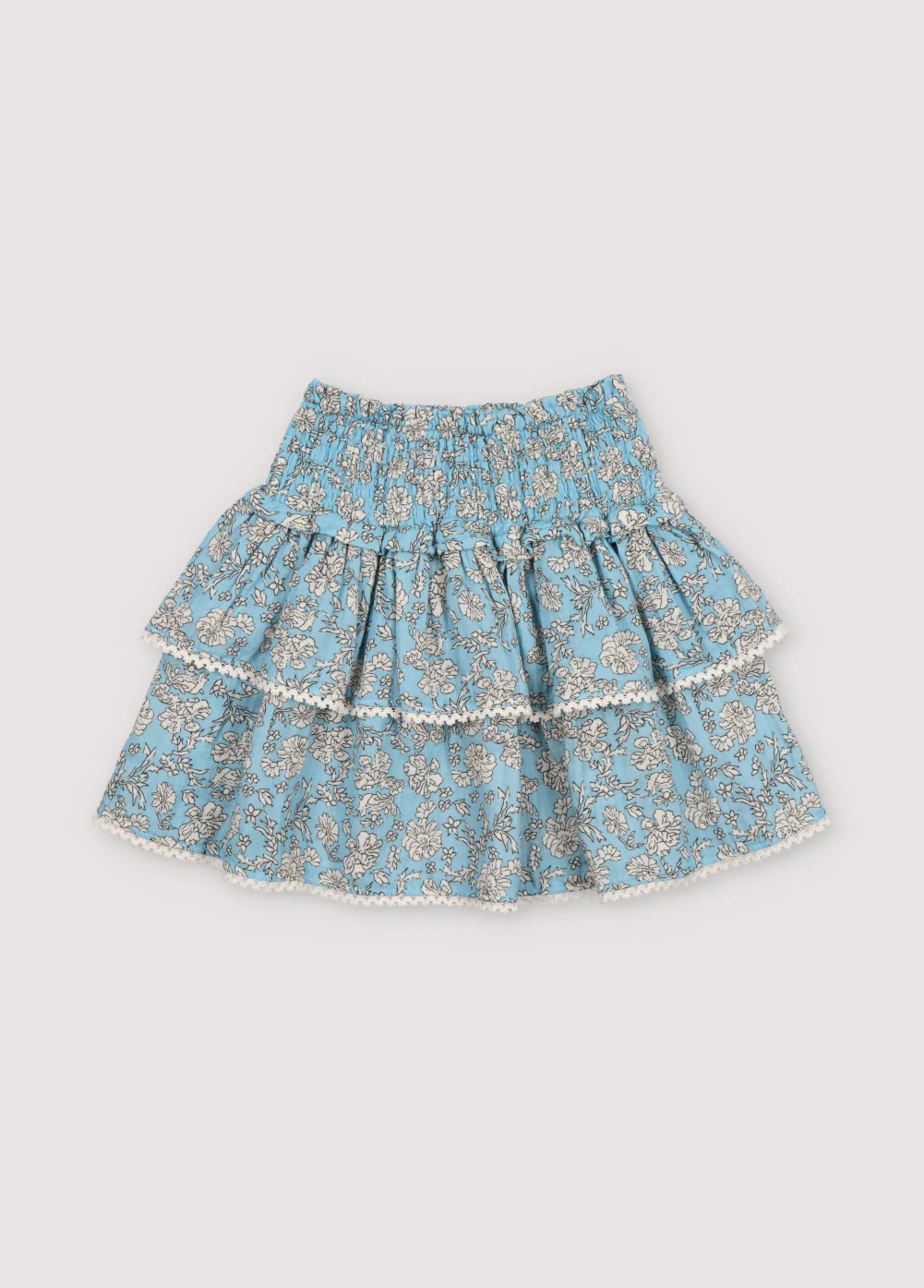 The New Society Melina Special Skirt Peony Powder Blue Print Peony Powder Blue Print