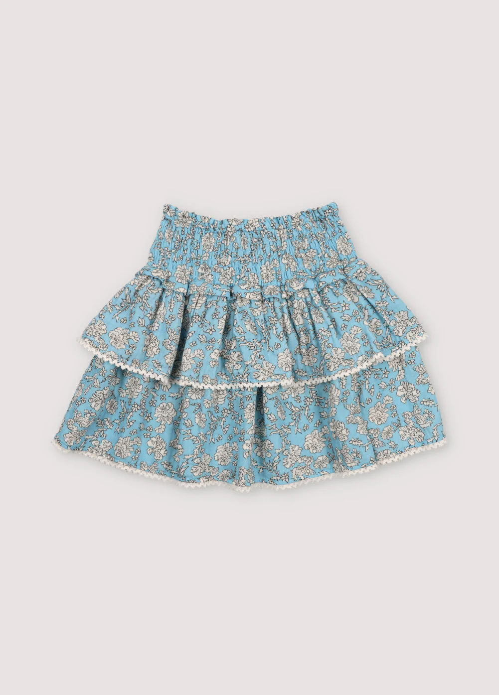 The New Society Melina Special Skirt Peony Powder Blue Print Peony Powder Blue Print - Image 2