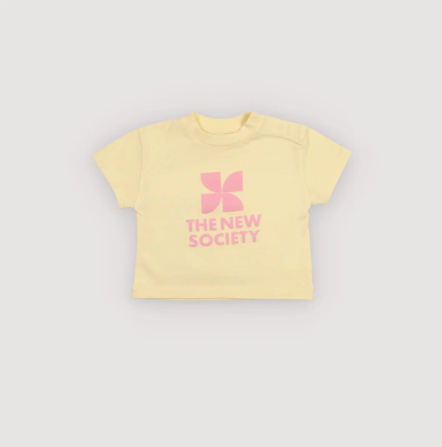 The New Society - Tns Logo Baby T-Shirt Soft Lemon