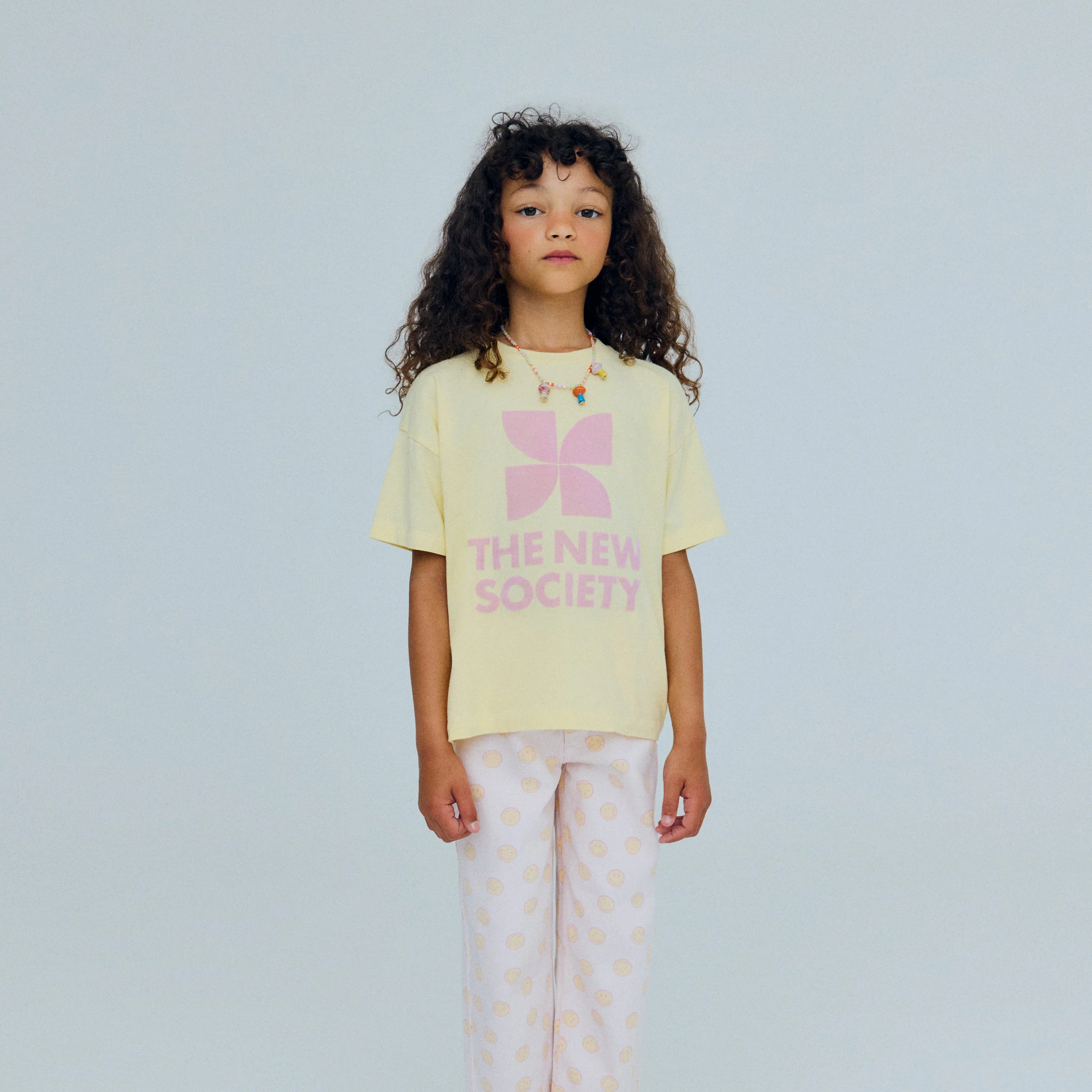 The New Society - TNS Logo T-Shirt Soft Lemon - Image 2