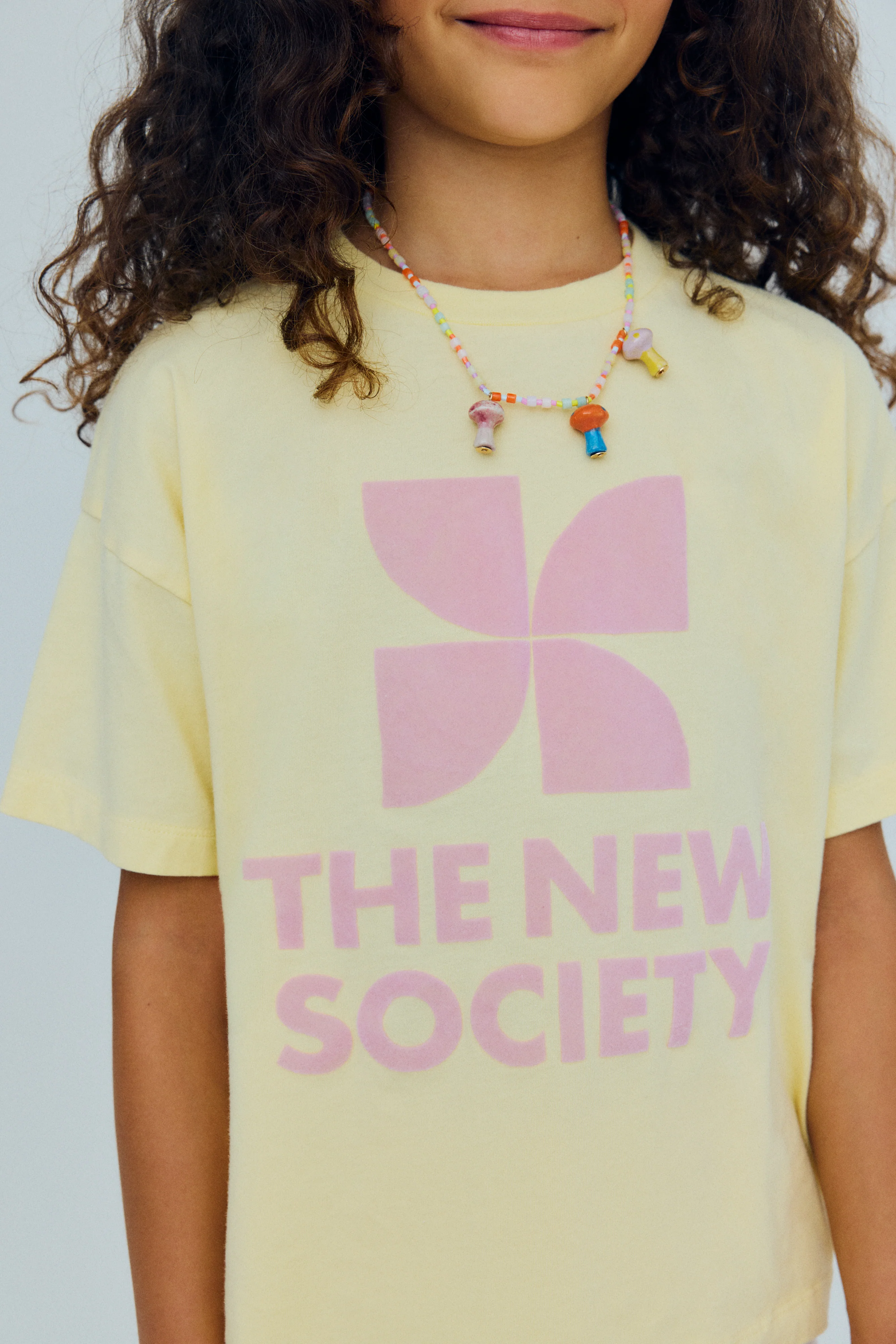 The New Society - TNS Logo T-Shirt Soft Lemon - Image 3