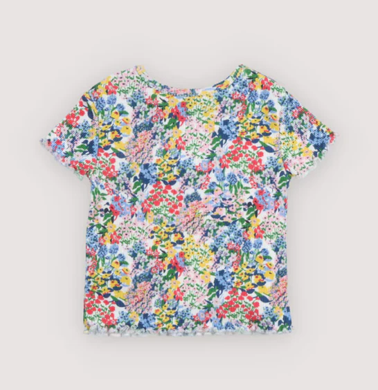 The New Society - TNS Rib Baby Tee Verbena Print