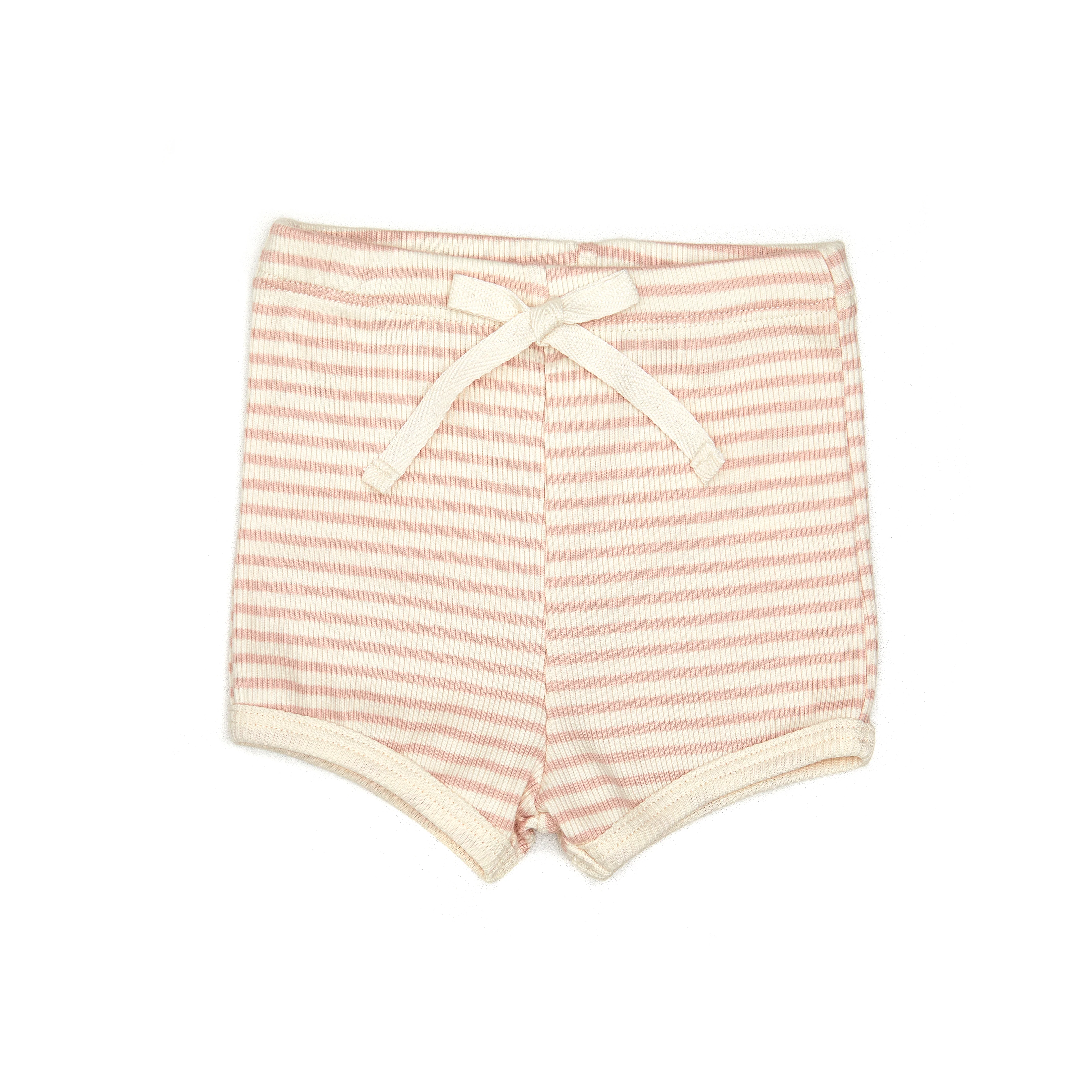 Tun Tun Ribbed Short Shell Pink Stripes