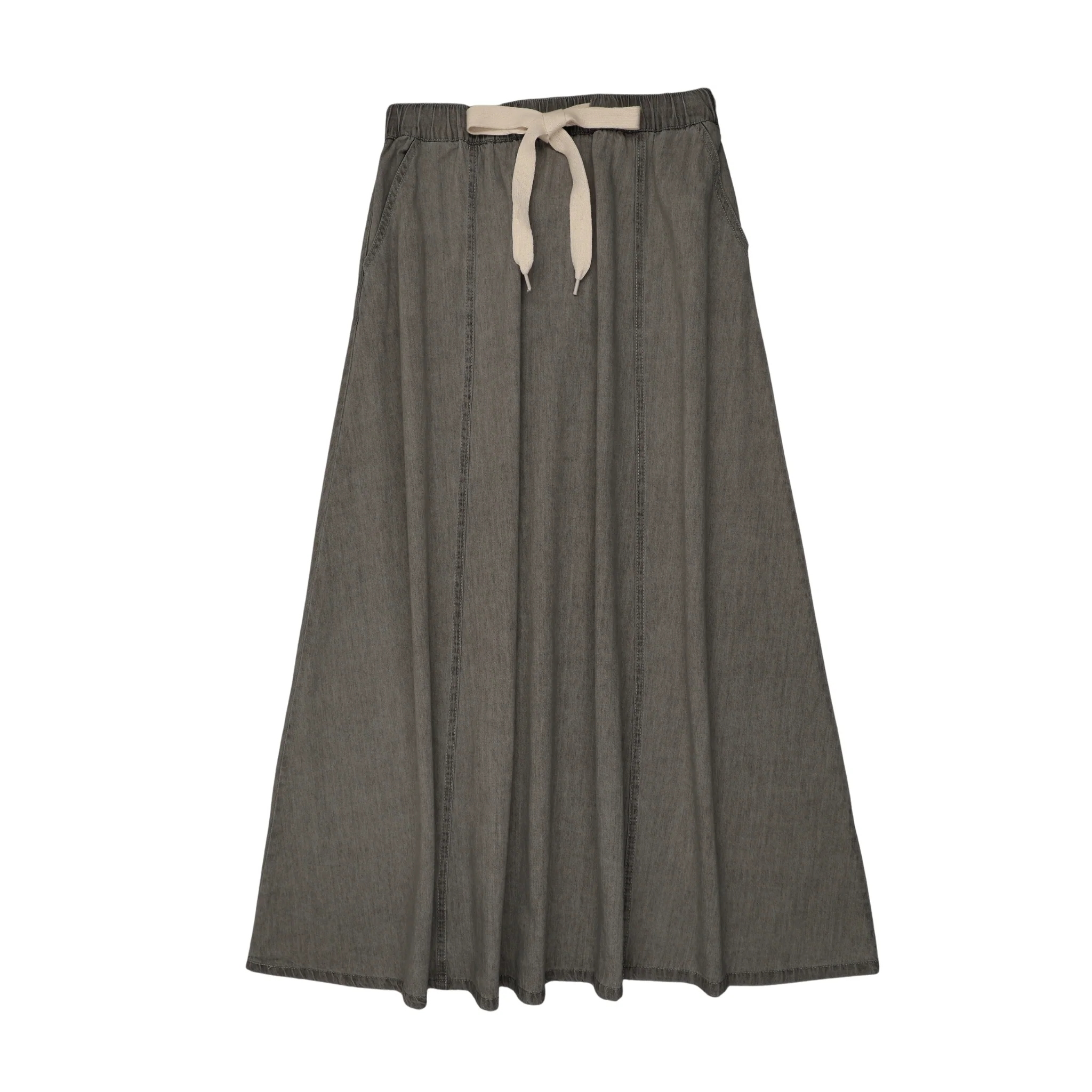Urban Edge Black Drawstring Denim Skirt