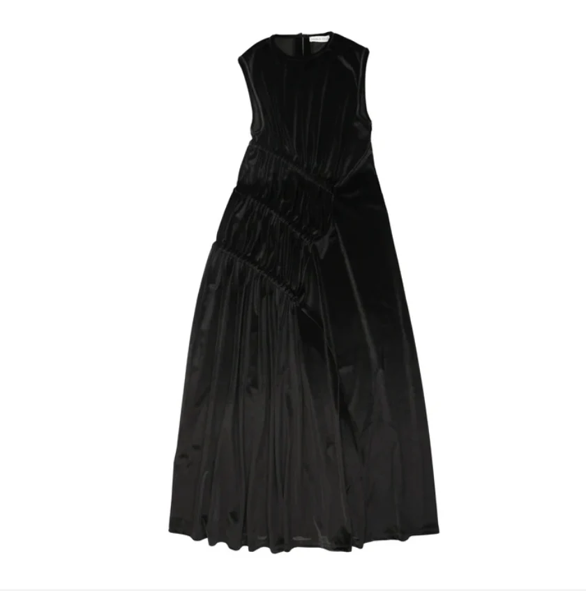 Urban Edge Black Ruched Maxi Cardi - Image 3