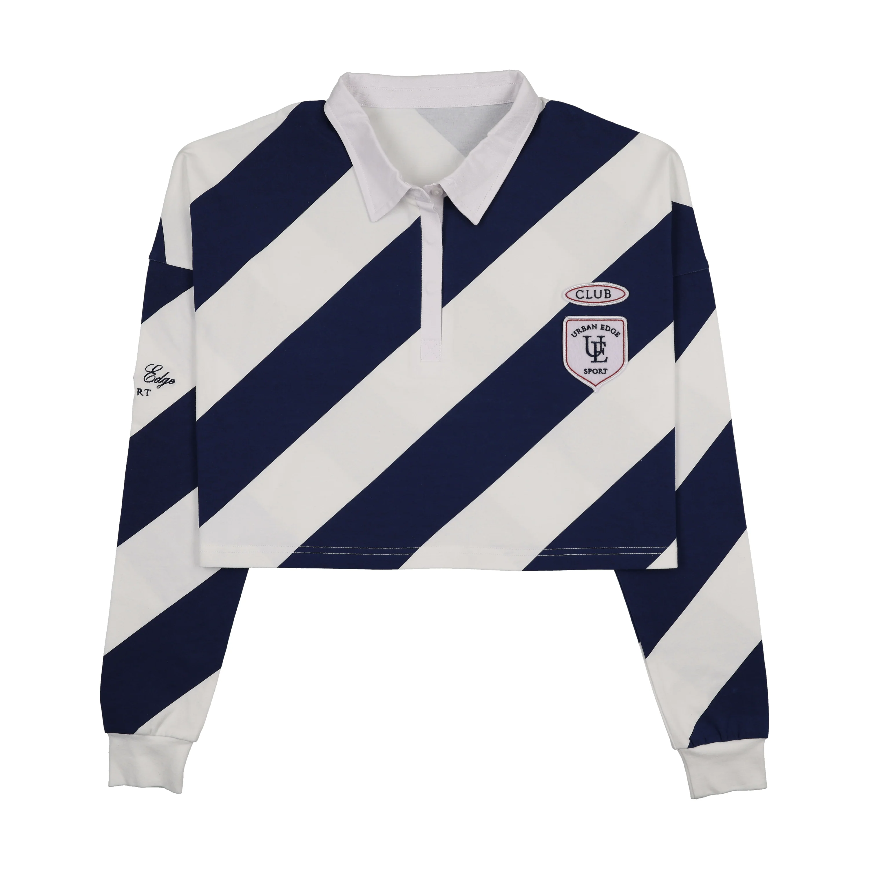Urban Edge Navy/White Striped Rugby Tee