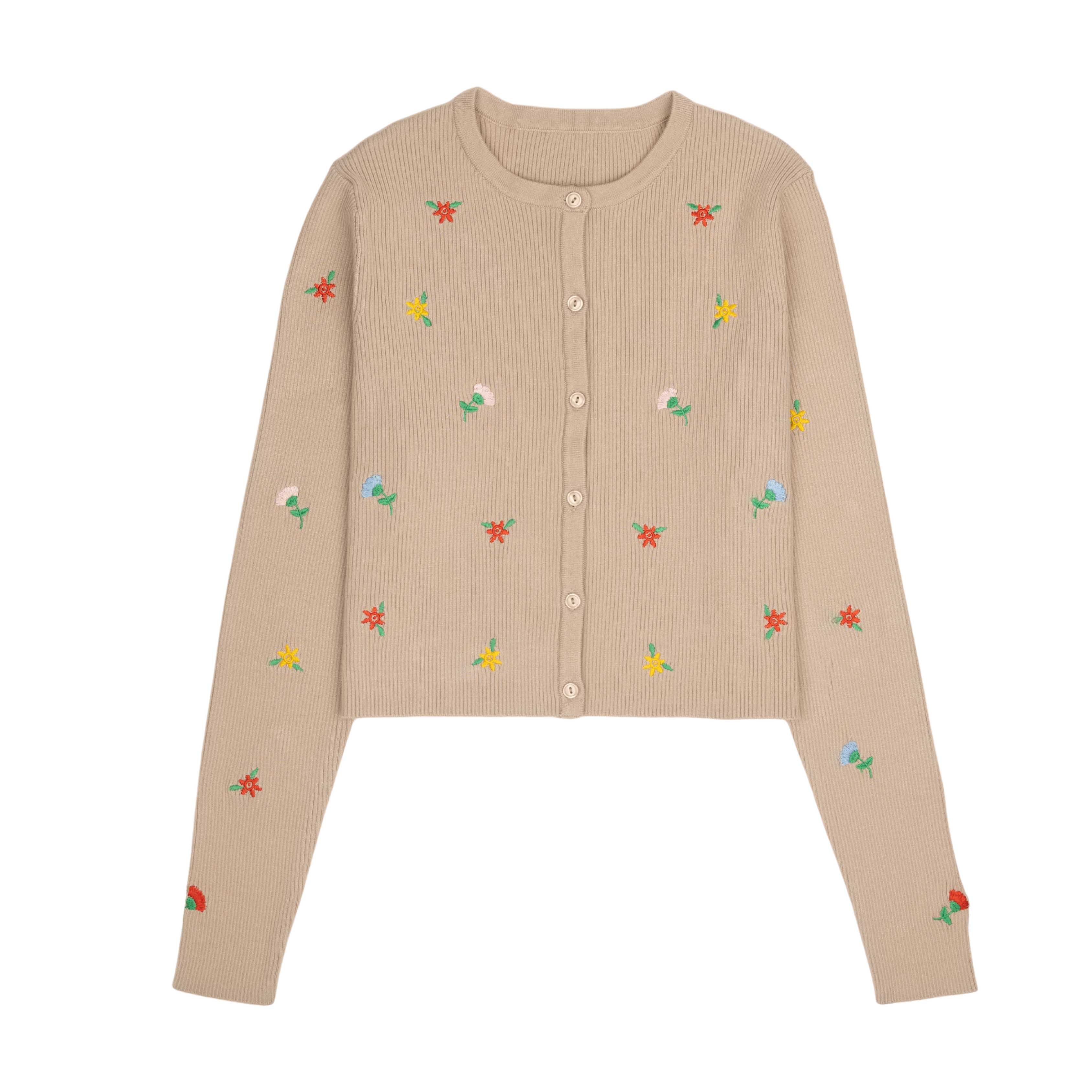Urban Edge Tan Cropped Cardigan