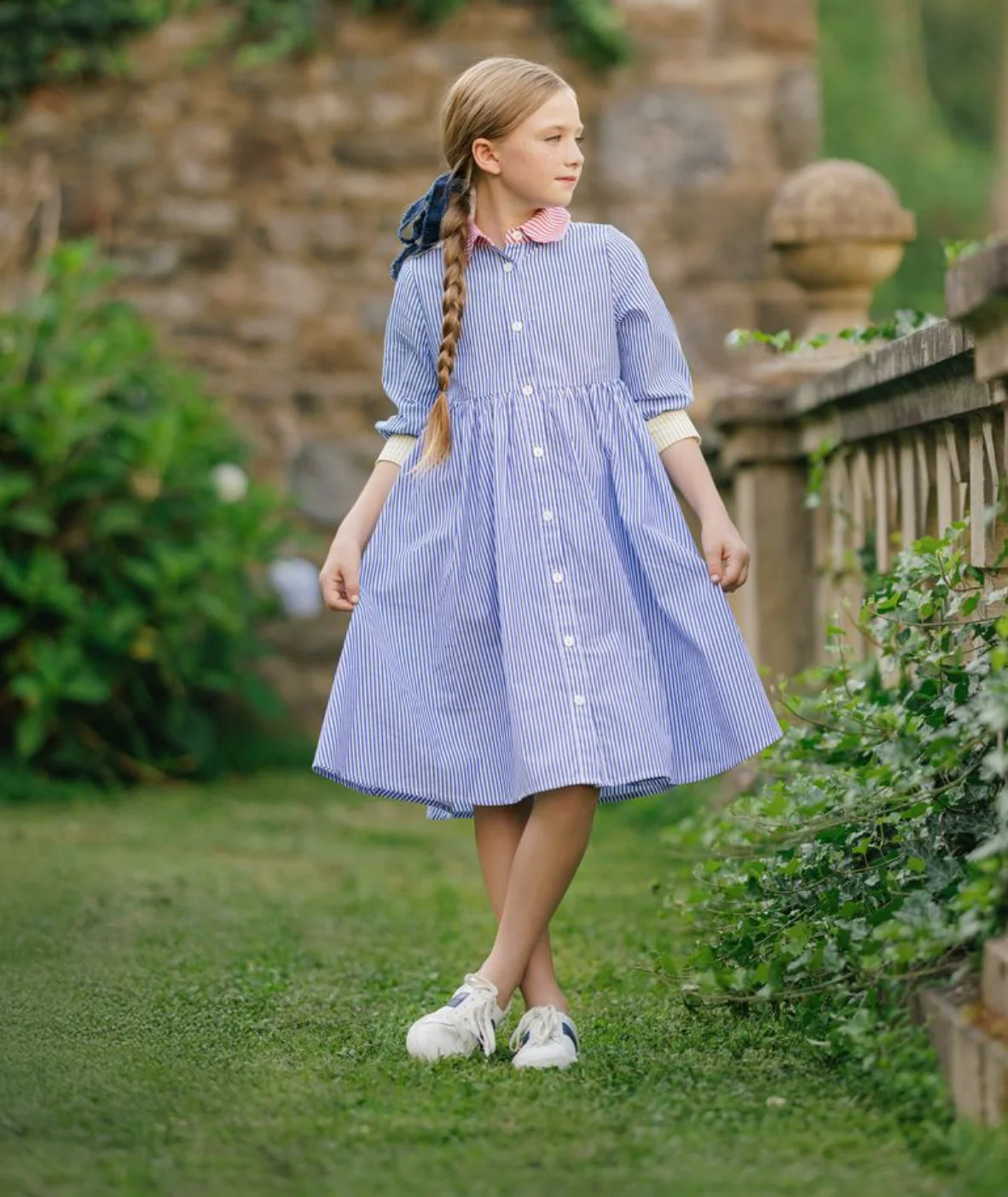 Velvette Label Color Block Stripe Dress - Image 2
