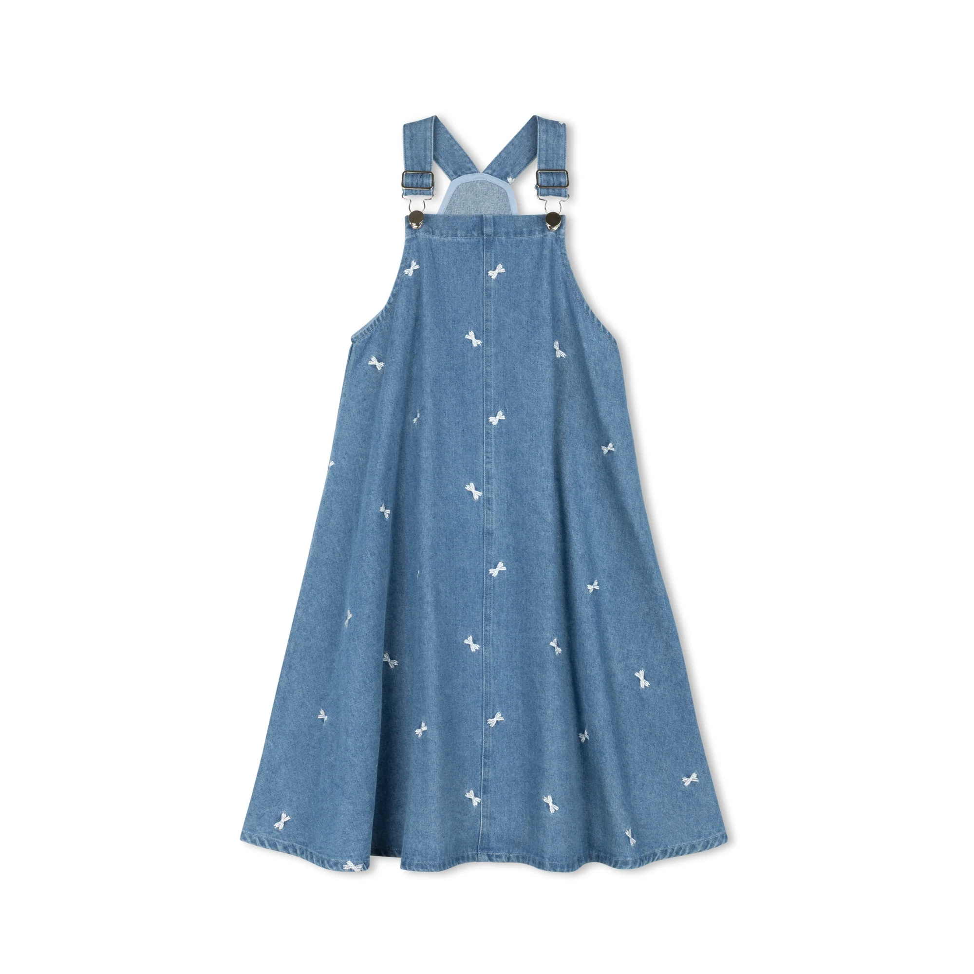 Velvette Label Denim White Bow Jumper