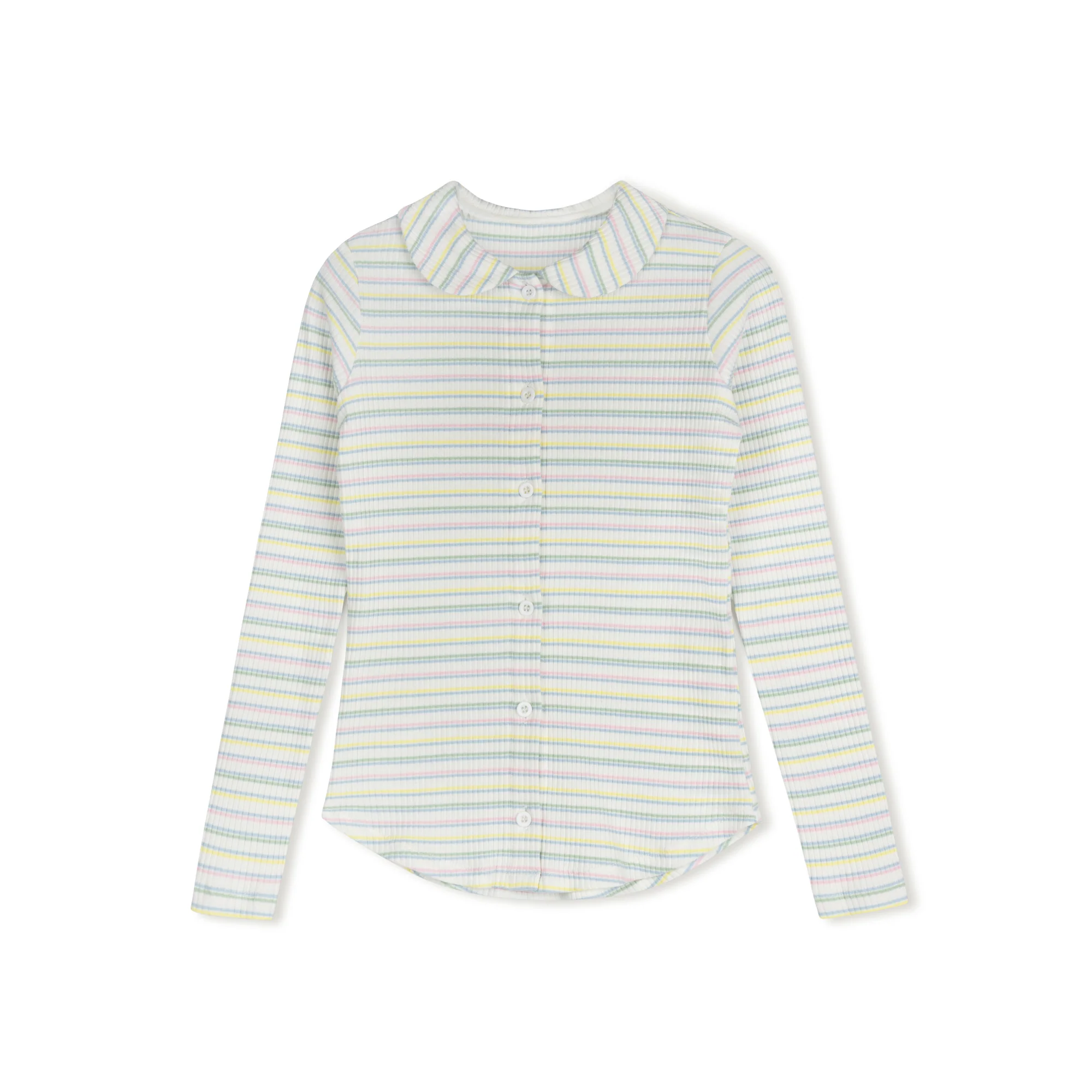 Velvette Label Peter Pan Striped Tee Dark