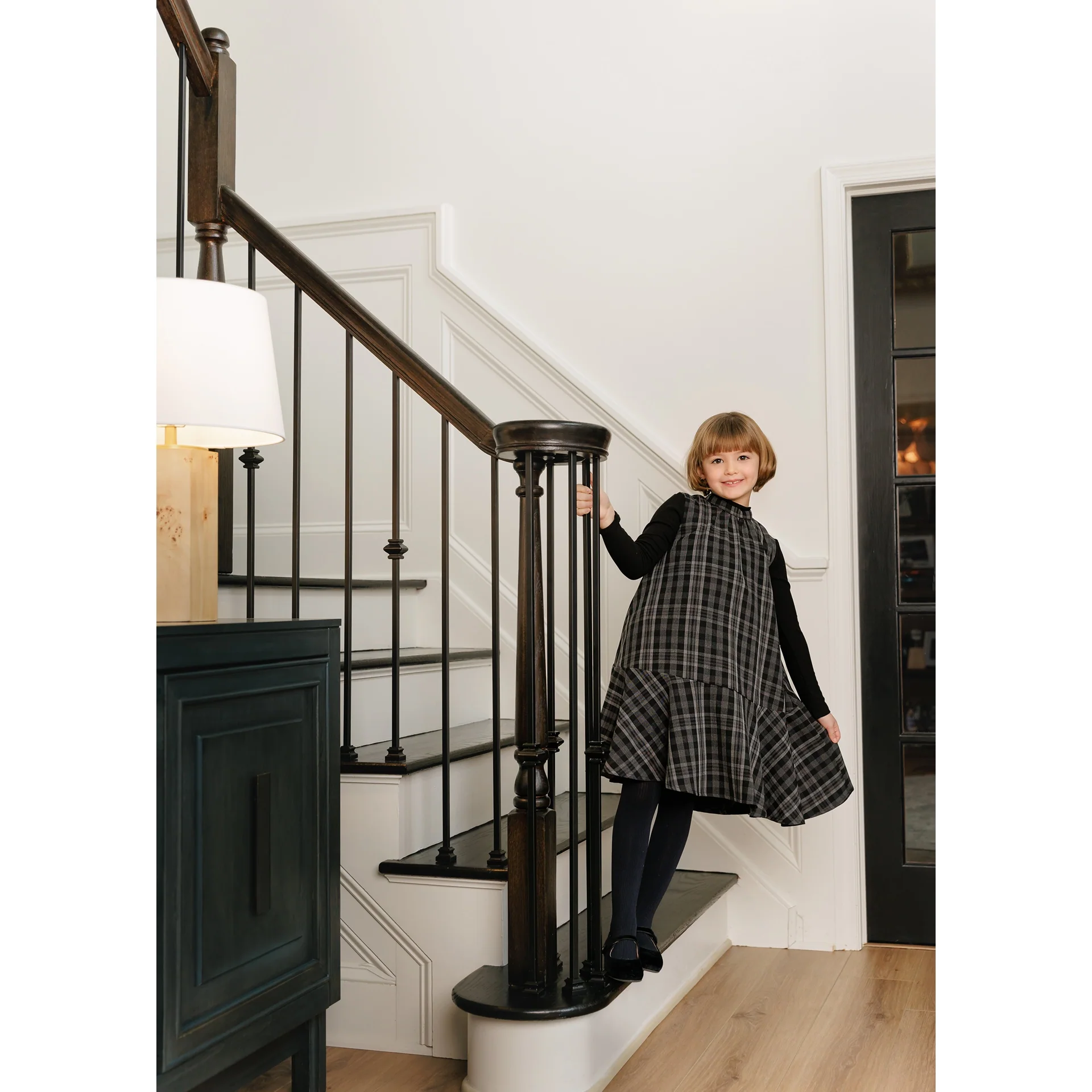 Velvette Label Black/Grey Plaid Jumper - Image 2
