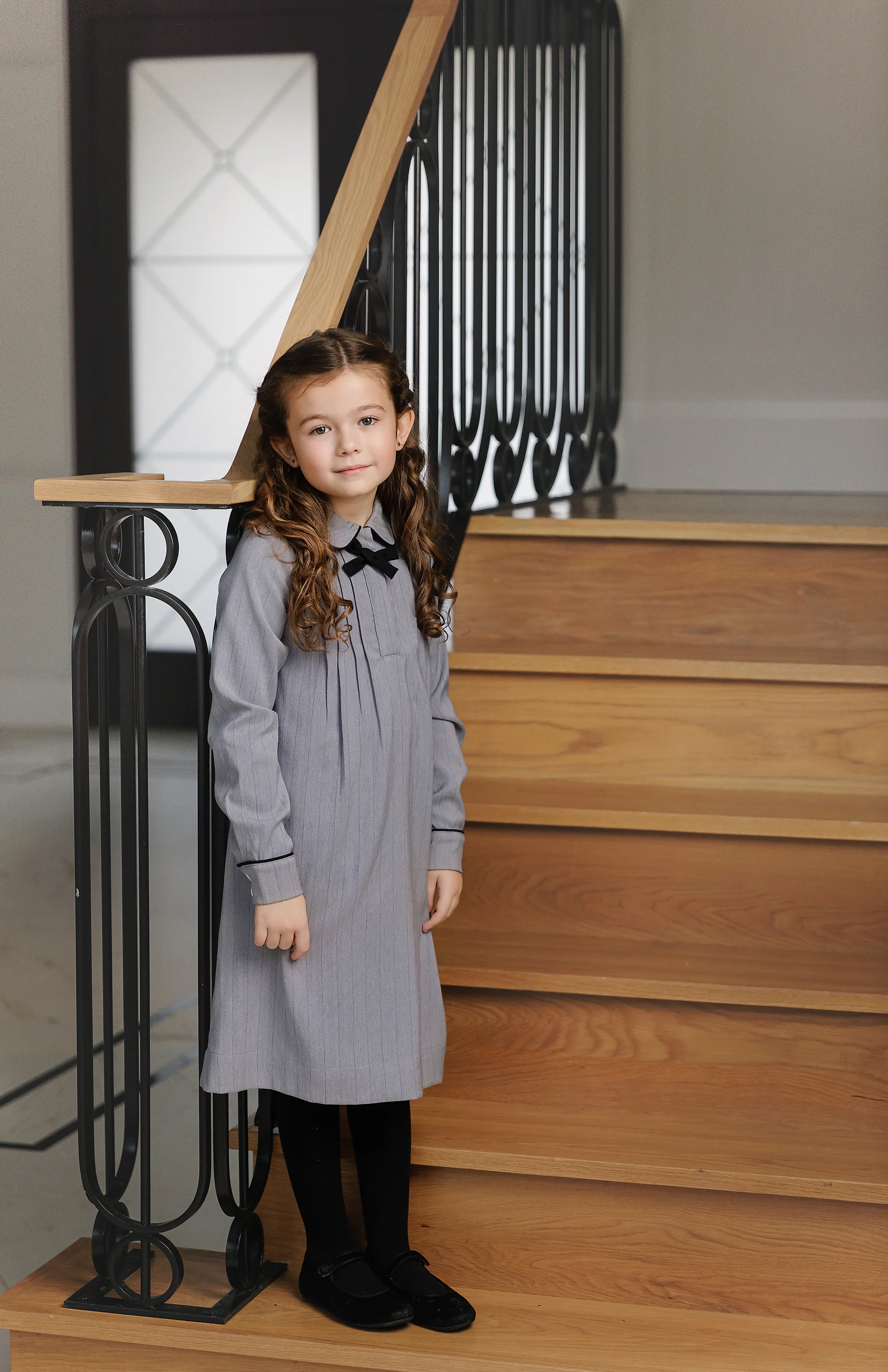 Velvette Label Grey Pinstripe Dress - Image 2