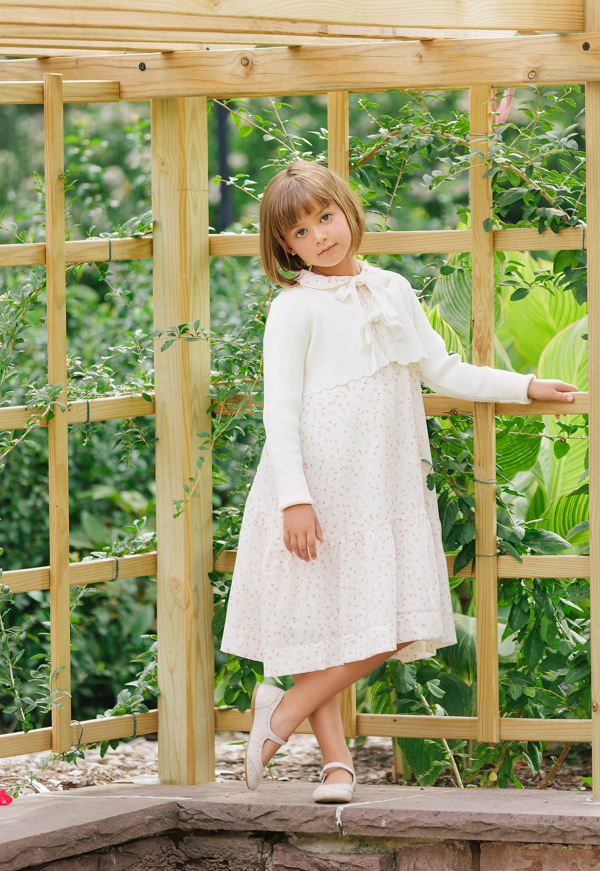 Velvette Pink Floral Collar Jumper - Image 2