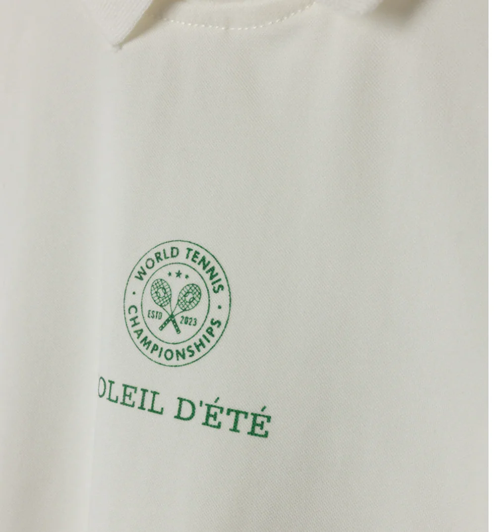 Vibe Collared Ponti T-shirt- ivory - Image 2