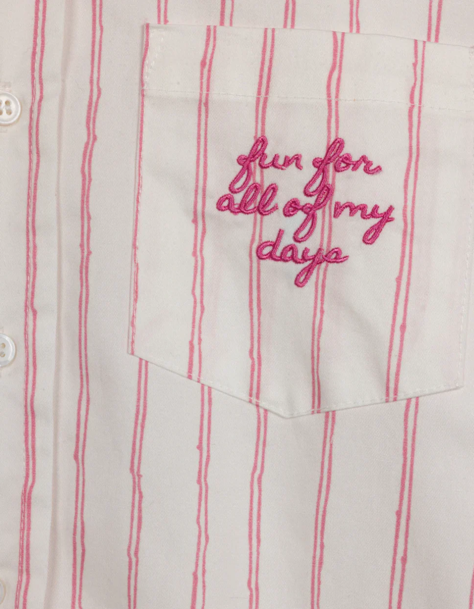 Vibe Sketch Pinstriped Embroidered Blouse - pink Stripe - Image 2