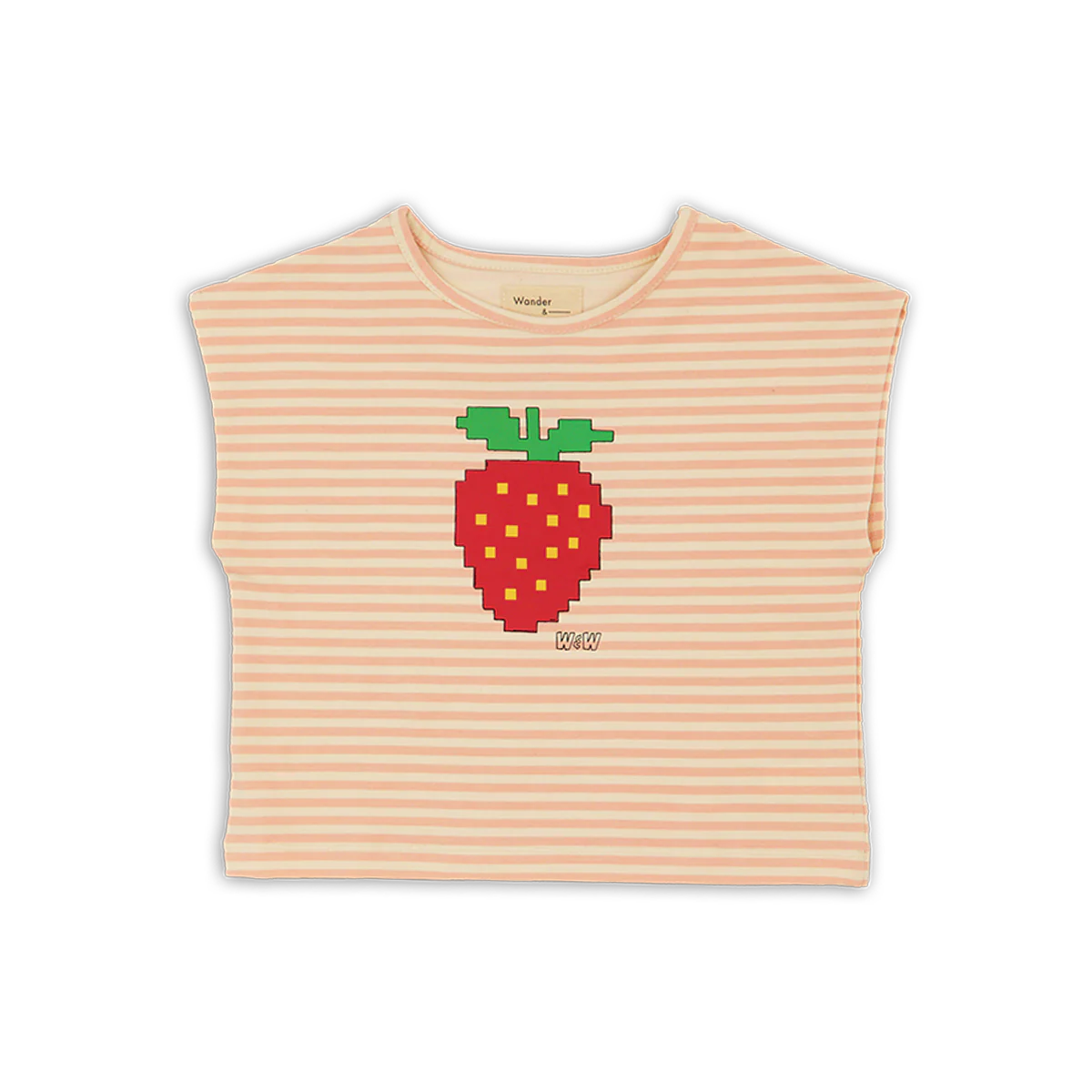 Wander + Wonder Strawberry Stripe Square Crop Top - Image 2