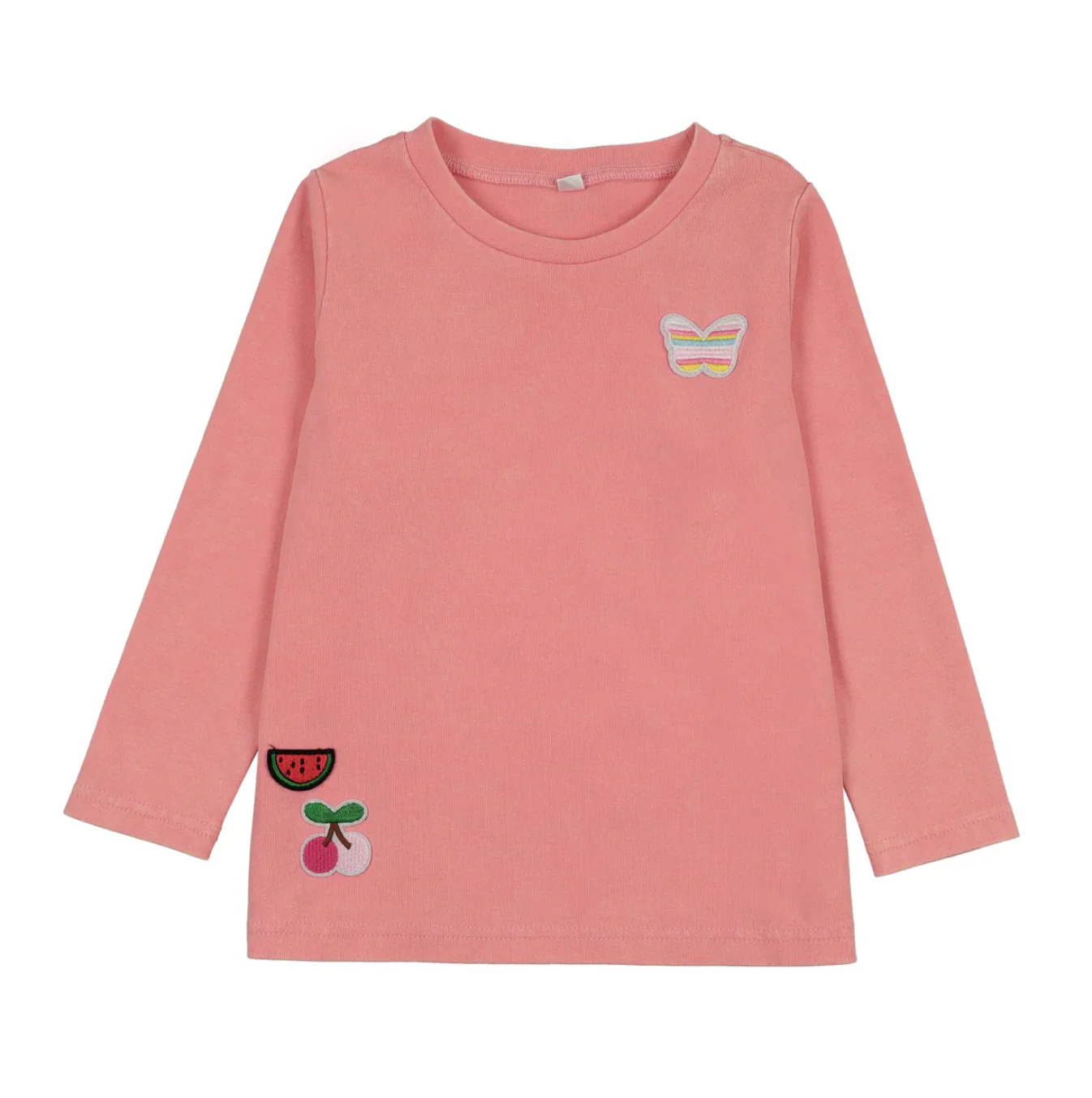 Bonjoy Washed Patch 3/4 Sleeve T-Shirt - Salmon