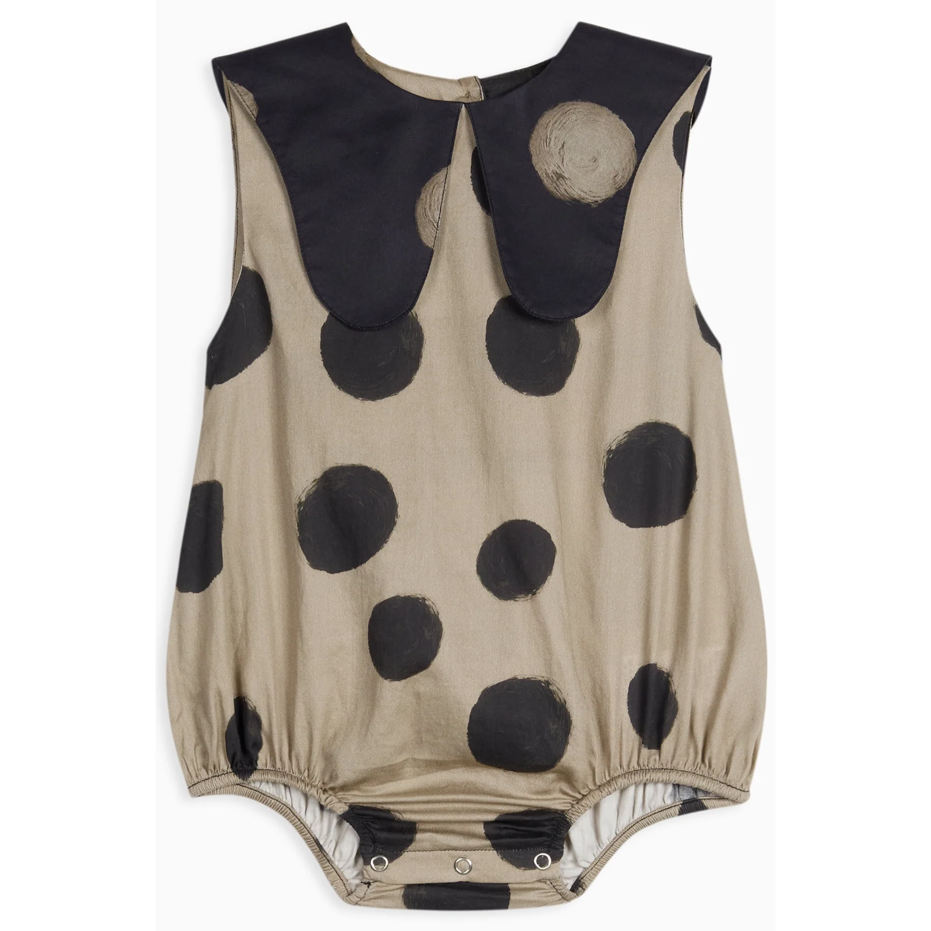 Wolf & Rita Polka Mocha Girl Jumpsuit Luna Woven