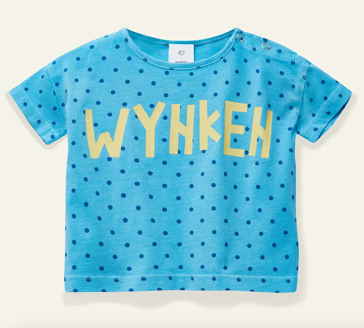 Wynken Sky Blue Mini Ribbon Polka Dot Tee