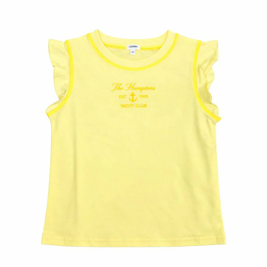 Bonjoy Yacht Club Flutter Sleeve T-Shirt - Girl - Yellow