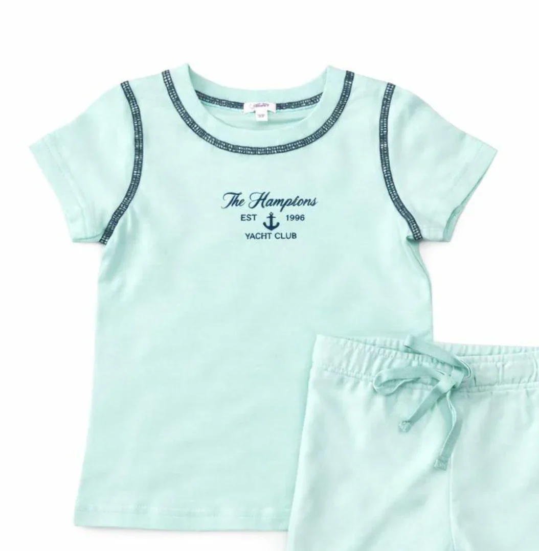Bonjoy Yacht Club Short Sleeve T-Shirt - Boy - Mint