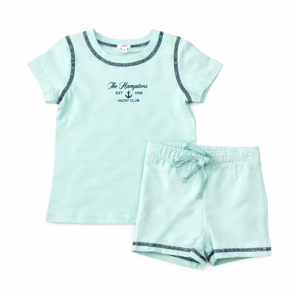 Bonjoy Yacht Club Shorts Set - Mint