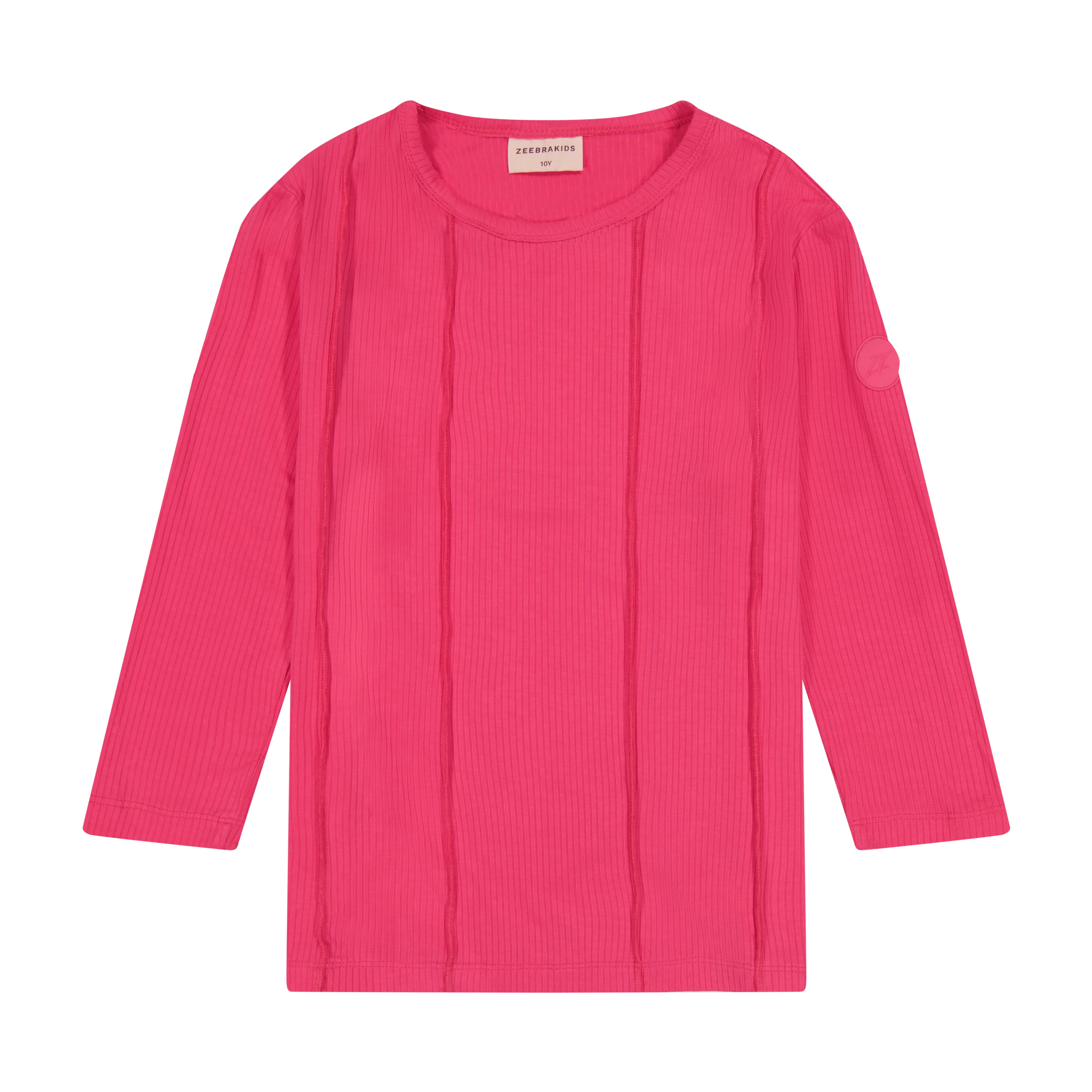 Zeebra Kids Fuschia Ribbed 3/4 Sleeve Tee